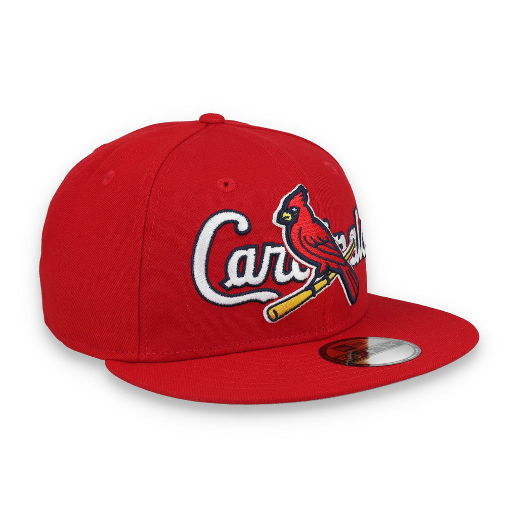New Era St. Louis Cardinals Overlap 59FIFTY Fitted Hat-Red product image 2, provided for visual reference and product detail