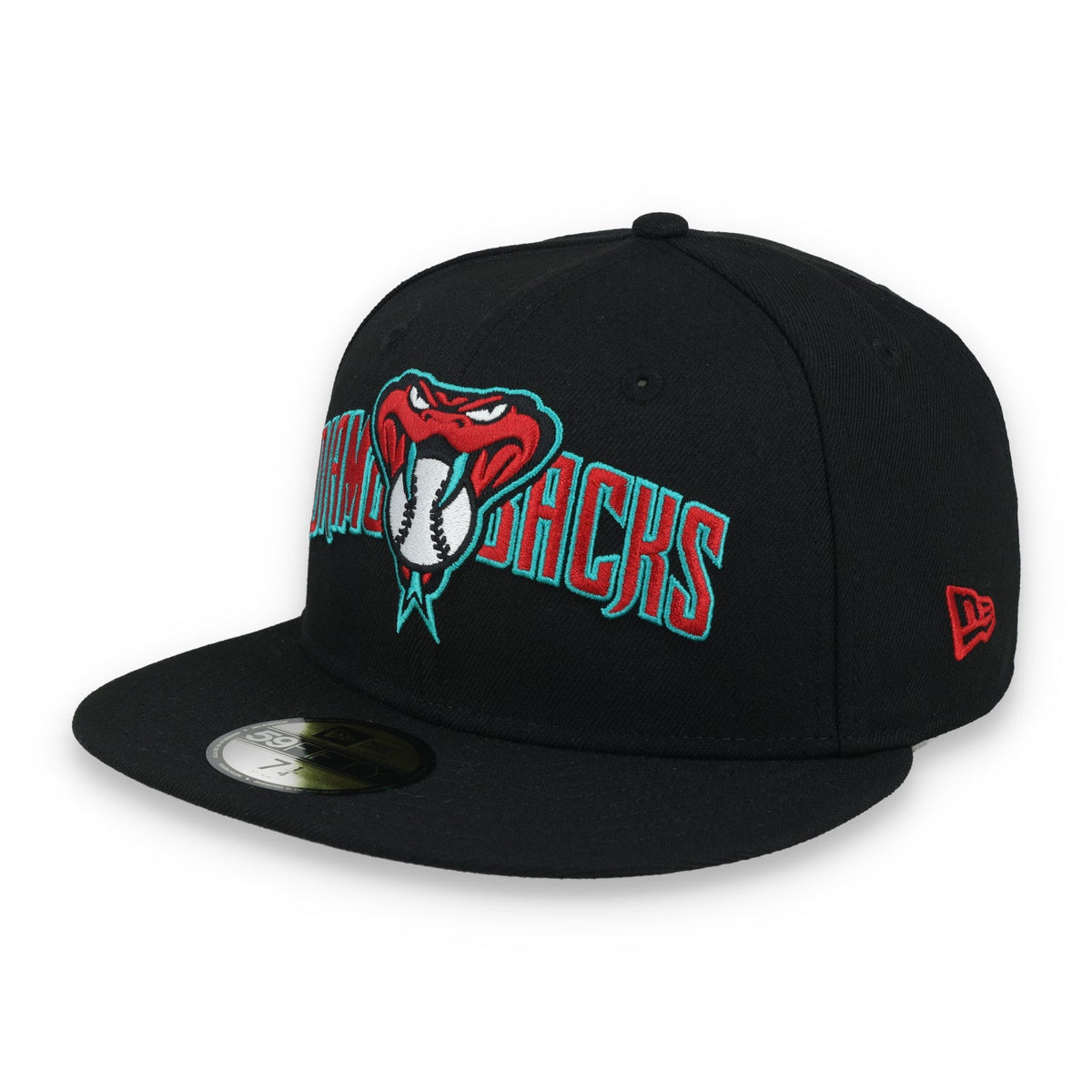 New Era Arizona Diamondbacks Overlap 59FIFTY Fitted Hat-Black product image 2, provided for visual reference and product