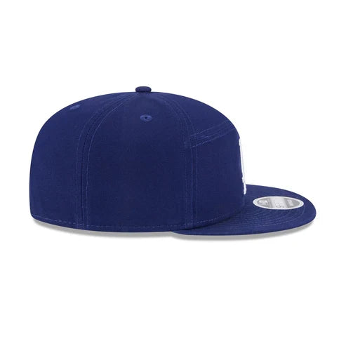 New Era Los Angeles Dodgers Cotton Canvas 9FIFTY Split Panel Trucker Hat product image 5, provided for visual reference and