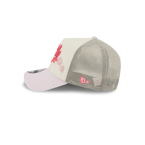 New Era Charros de Jalisco Alternative Logo A-Frame 9FORTY Adjustable Trucker Hat-Pink product image 4, provided for visual