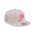 New Era Pericos De Puebla Wordmark 59FIFTY Fitted Hat-Pink product image 1, provided for visual reference and product detail