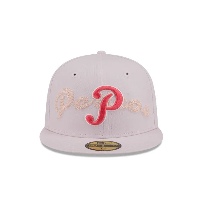 New Era Pericos De Puebla Wordmark 59FIFTY Fitted Hat-Pink product image 3, provided for visual reference and product detail