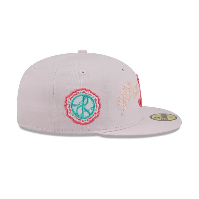 New Era Pericos De Puebla Wordmark 59FIFTY Fitted Hat-Pink product image 4, provided for visual reference and product detail