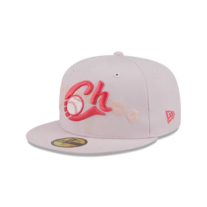 New Era Charros De Jalisco Stacked Wordmark 59FIFTY Fitted Hat-Pink product image 2, provided for visual reference and