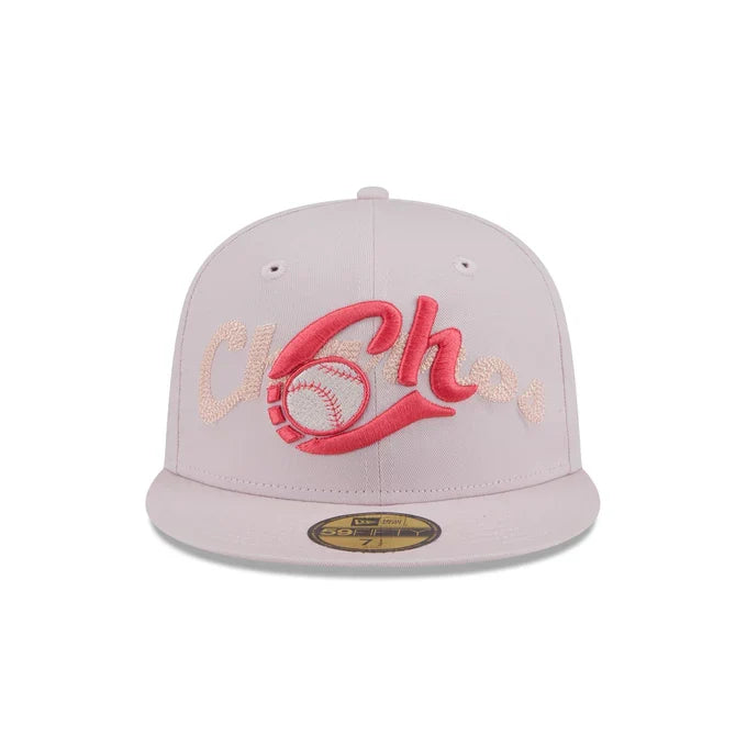 New Era Charros De Jalisco Stacked Wordmark 59FIFTY Fitted Hat-Pink product image 3, provided for visual reference and