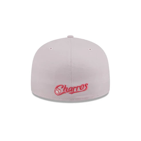 New Era Charros De Jalisco Stacked Wordmark 59FIFTY Fitted Hat-Pink product image 6, provided for visual reference and