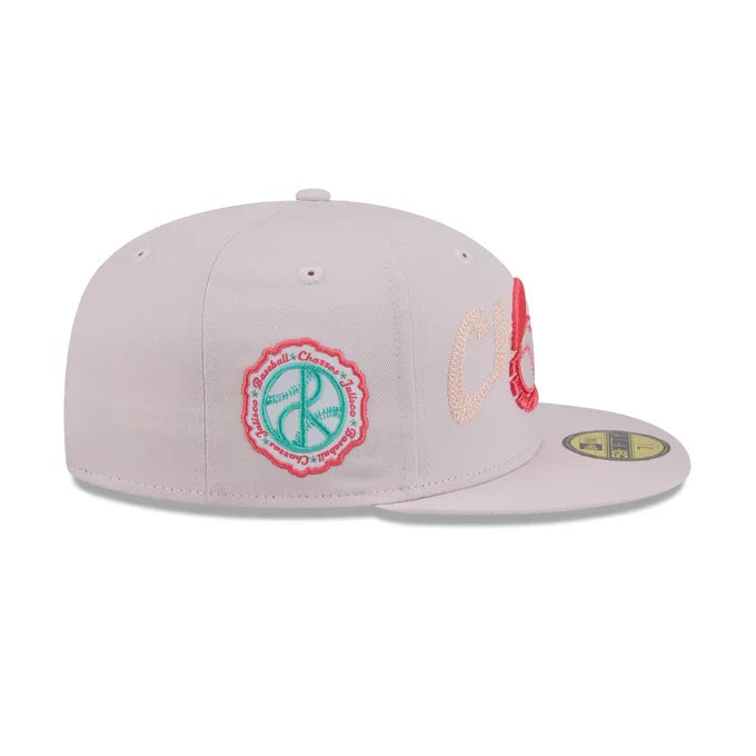 New Era Charros De Jalisco Stacked Wordmark 59FIFTY Fitted Hat-Pink product image 5, provided for visual reference and