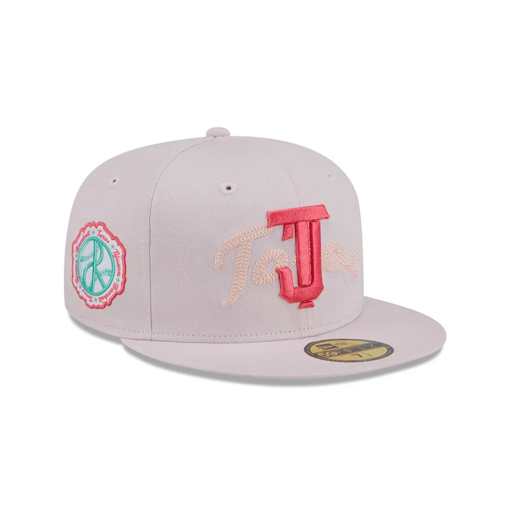 New Era Toros De Tijuana Stacked Wordmark 59FIFTY Fitted Hat-Pink product image 1, provided for visual reference and product