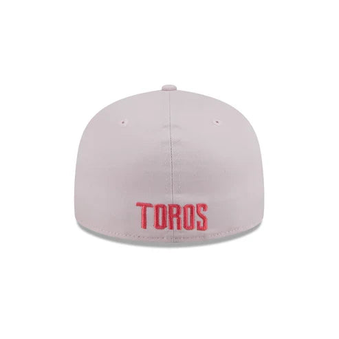 New Era Toros De Tijuana Stacked Wordmark 59FIFTY Fitted Hat-Pink product image 6, provided for visual reference and product