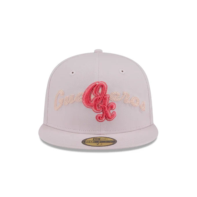 New Era Guerreros De Oaxaca Stacked Wordmark 59FIFTY Fitted Hat-Pink product image 3, provided for visual reference and