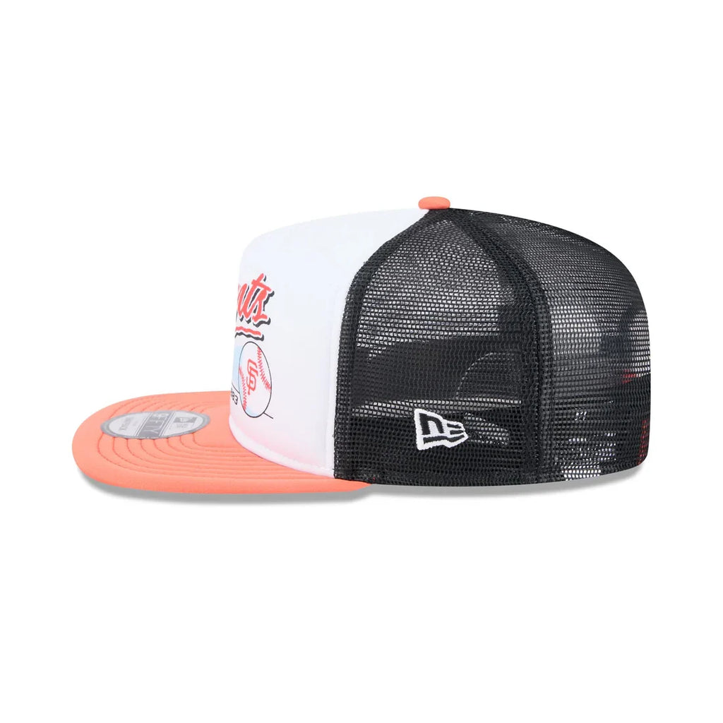 New Era San Francisco Giants Retro Script 9FIFTY A-Frame Snapback Trucker product image 4, provided for visual reference and