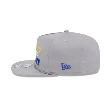 New Era Golden State Warriors Vintage Gray Rope Golfer Snapback Hat-Gray product image 4, provided for visual reference and