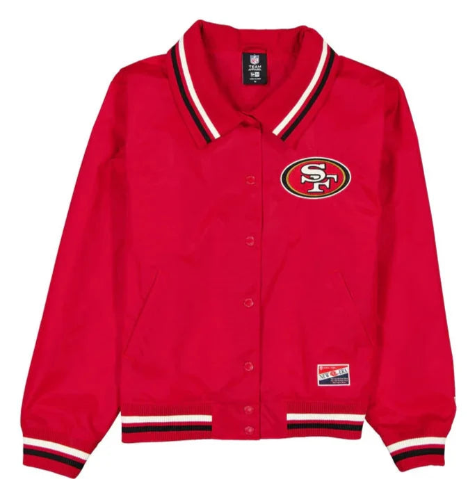 New Era Women San Francisco 49ers Throwback Jacket product image 1, provided for visual reference and product detail review