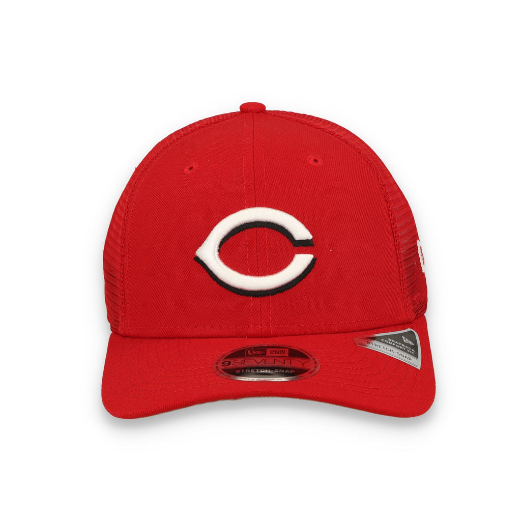 New Era Cincinnati Reds Team 9SEVENTY Stretch-Snap Trucker Hat product image 3, provided for visual reference and product