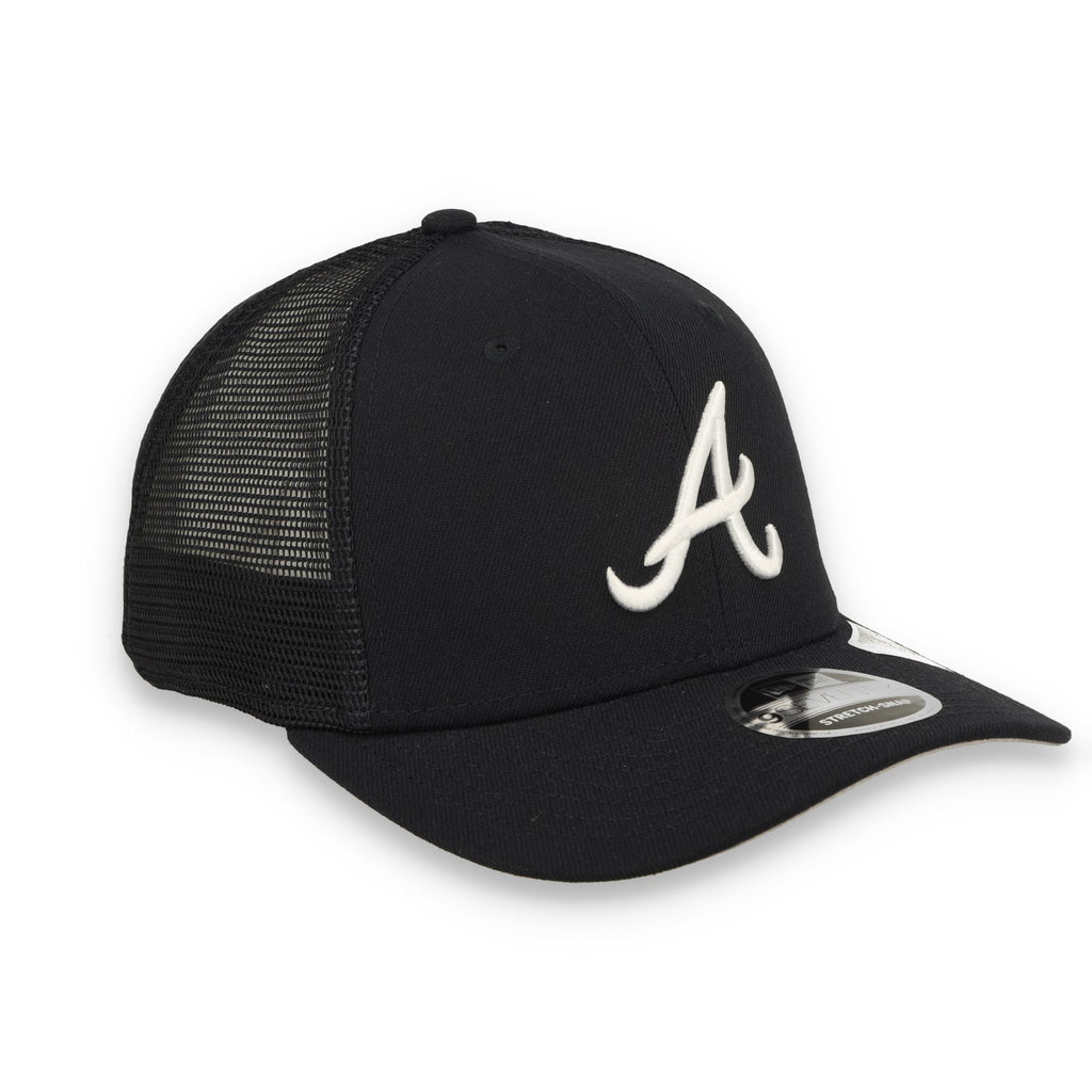 New Era Atlanta Braves Team 9SEVENTY Stretch-Snap Trucker Hat product image 2, provided for visual reference and product