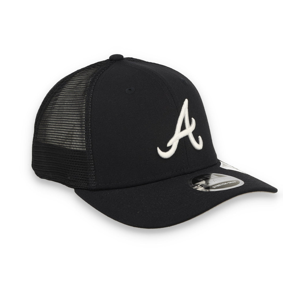 New Era Atlanta Braves Team 9SEVENTY Stretch-Snap Trucker Hat product image 2, provided for visual reference and product