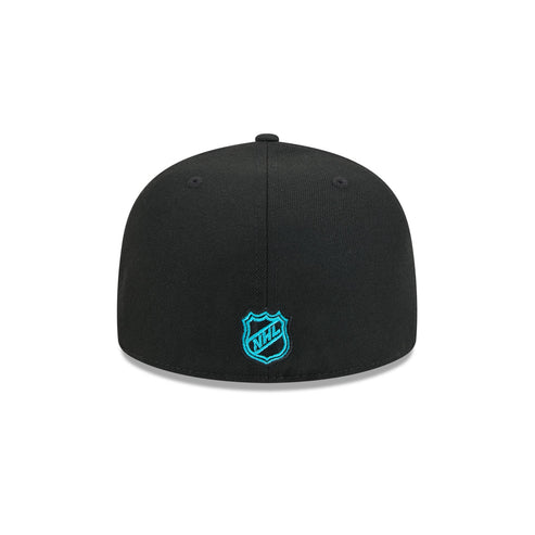 New Era San Jose Sharks Team 59FIFTY Fitted Hat-Black product image 3, provided for visual reference and product detail
