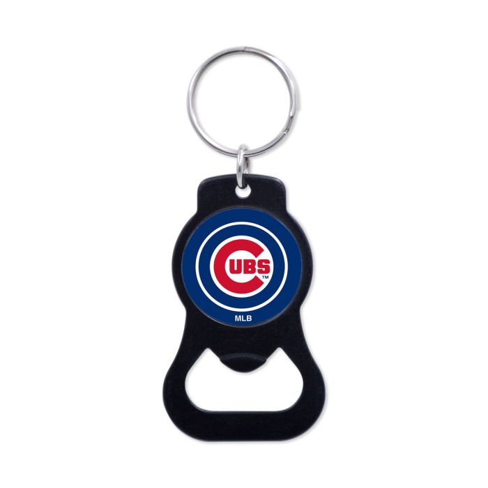 Chicago Cubs Black Bottle Opener Key Ring product image 1, provided for visual reference and product detail review