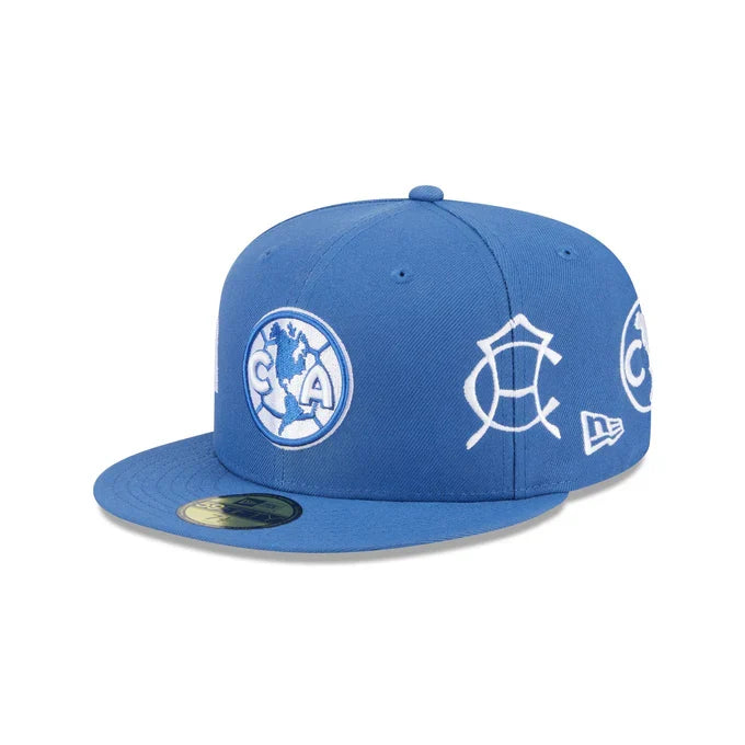 New Era Club America All Leagues 59FIFTY Fitted Hat- Indigo product image 2, provided for visual reference and product