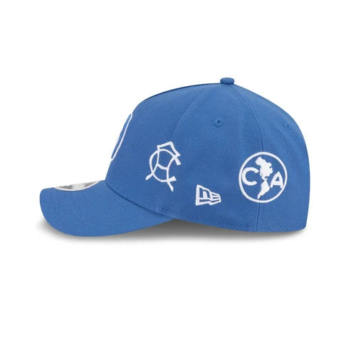 New Era Club America All League 9FORTY M-Crown A-Frame Adjustable Hat-Indigo product image 4, provided for visual reference