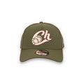 New Era Charros de Jalisco A-Frame 9FORTY Adjustable Hat-Olive/Pink product image 1, provided for visual reference and