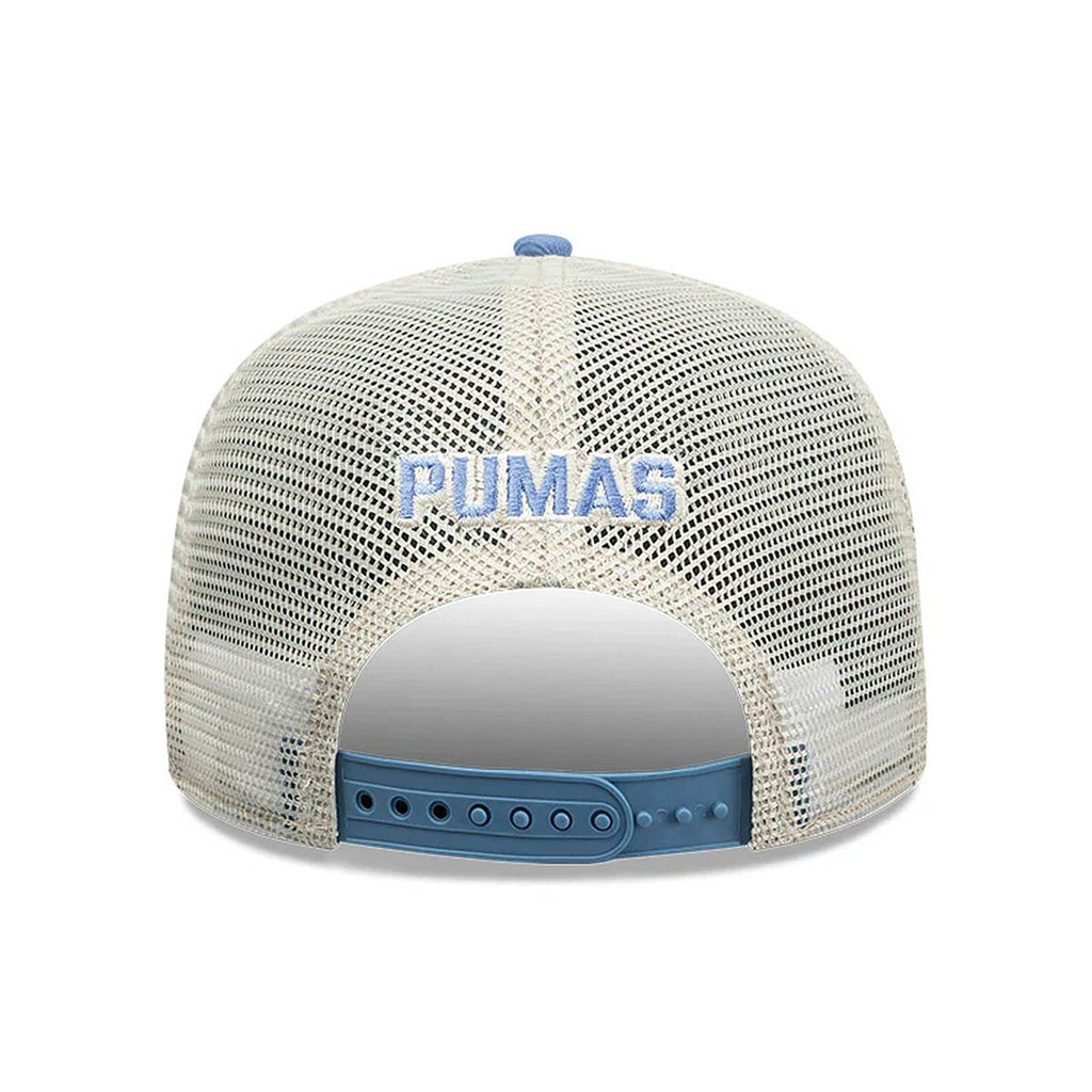 New Era Pumas 9Seventy Truckers Snapback Hat-Khaki/Baby Blue product image 3, provided for visual reference and product