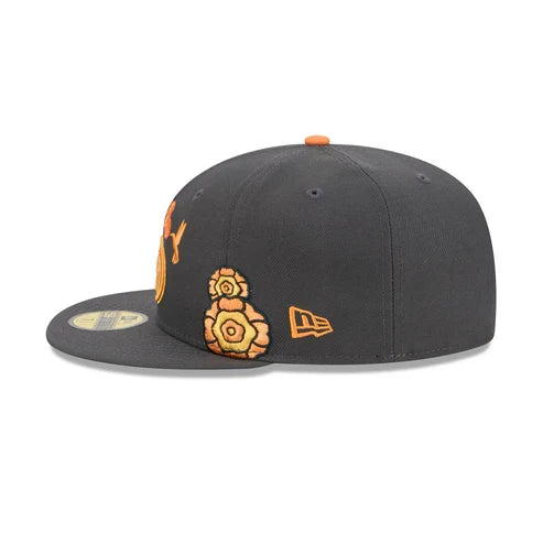 New Era San Francisco 49ers Day Of The Dead 59FIFTY Fitted Hat- Graphite product image 3, provided for visual reference and