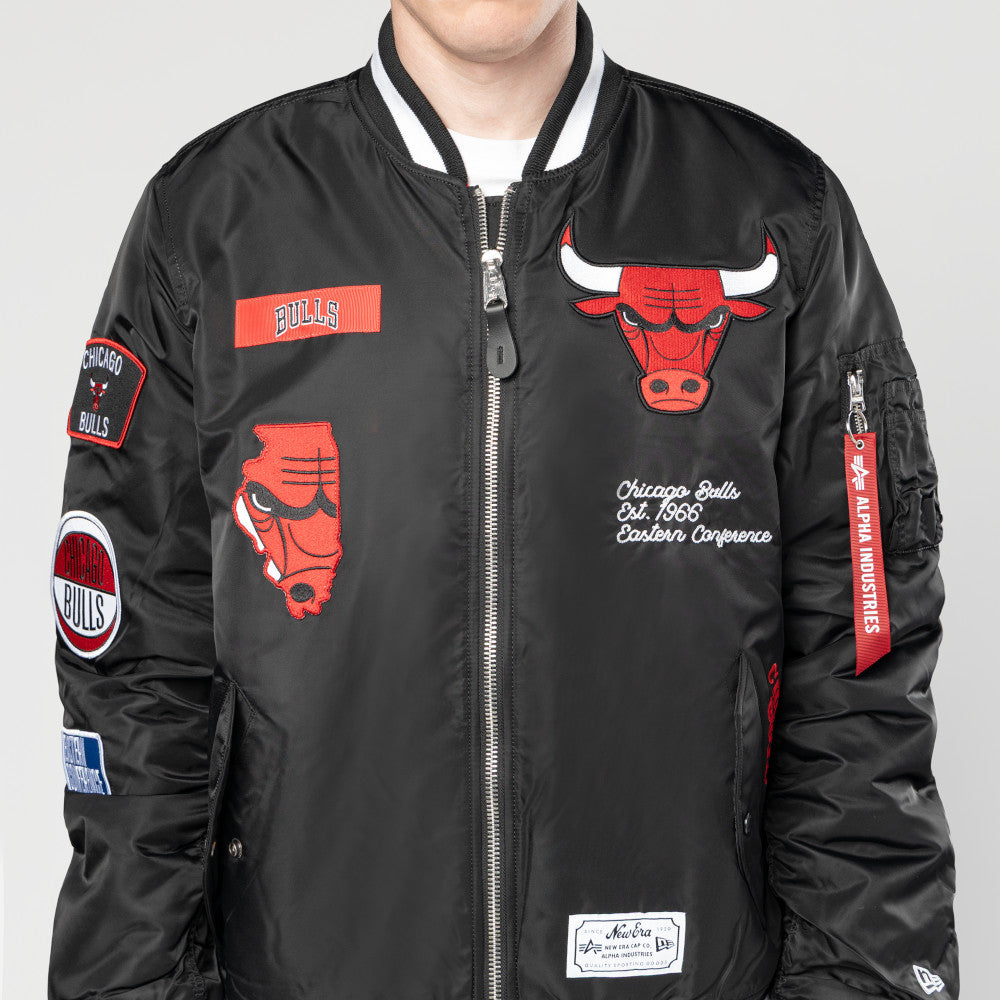 Chicago Bulls New Era 2025 Alpha Jacket product image 2, provided for visual reference and product detail review