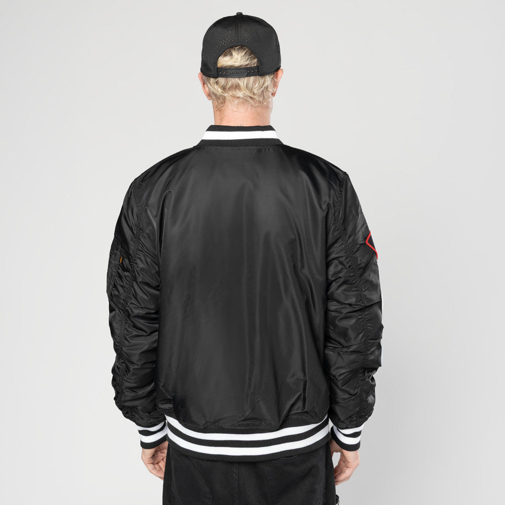 Chicago Bulls New Era 2025 Alpha Jacket product image 3, provided for visual reference and product detail review