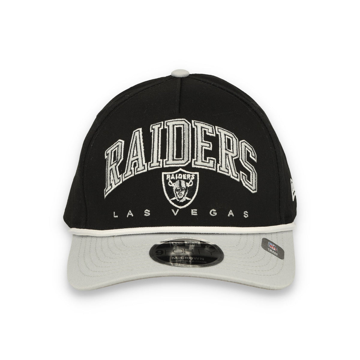 New Era Las Vegas Raiders Arch M-Crown 9FORTY A-Frame Adjustable Hat-Black/Grey product image 1, provided for visual
