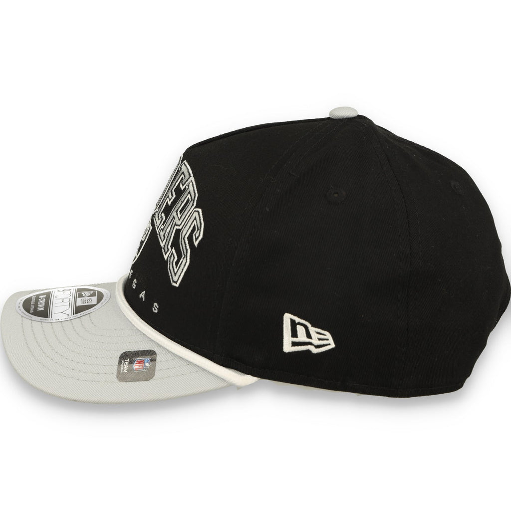 New Era Las Vegas Raiders Arch M-Crown 9FORTY A-Frame Adjustable Hat-Black/Grey product image 3, provided for visual