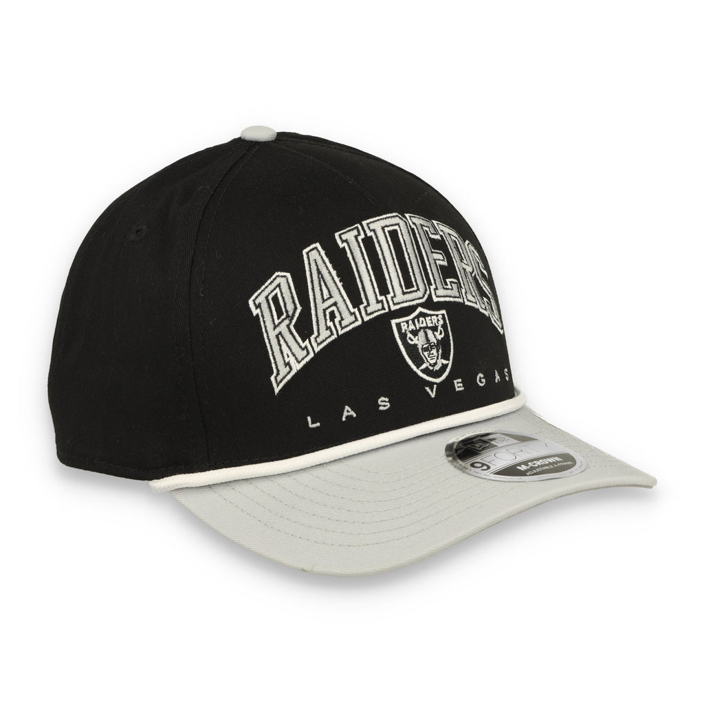 New Era Las Vegas Raiders Arch M-Crown 9FORTY A-Frame Adjustable Hat-Black/Grey product image 6, provided for visual