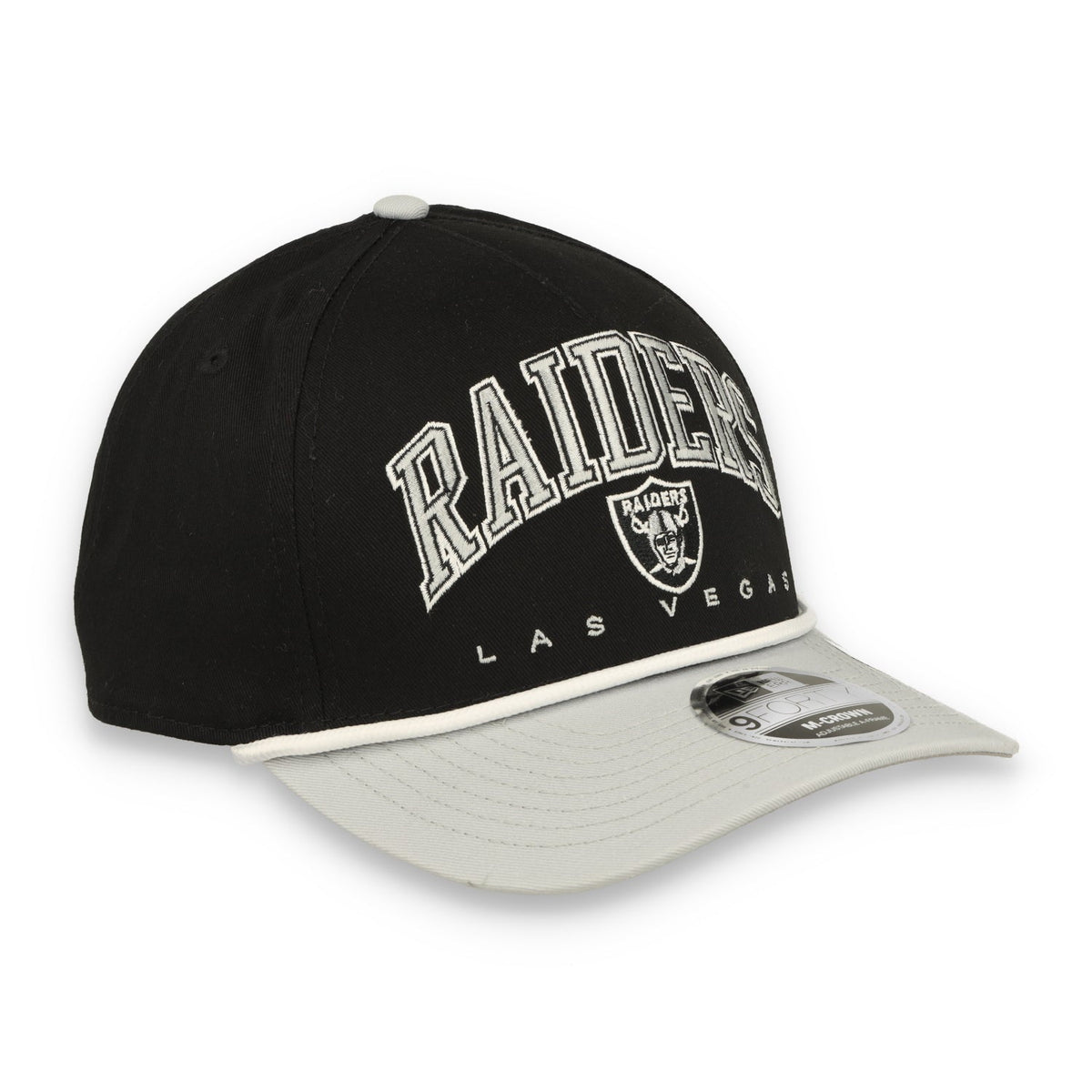 New Era Las Vegas Raiders Arch M-Crown 9FORTY A-Frame Adjustable Hat-Black/Grey product image 6, provided for visual