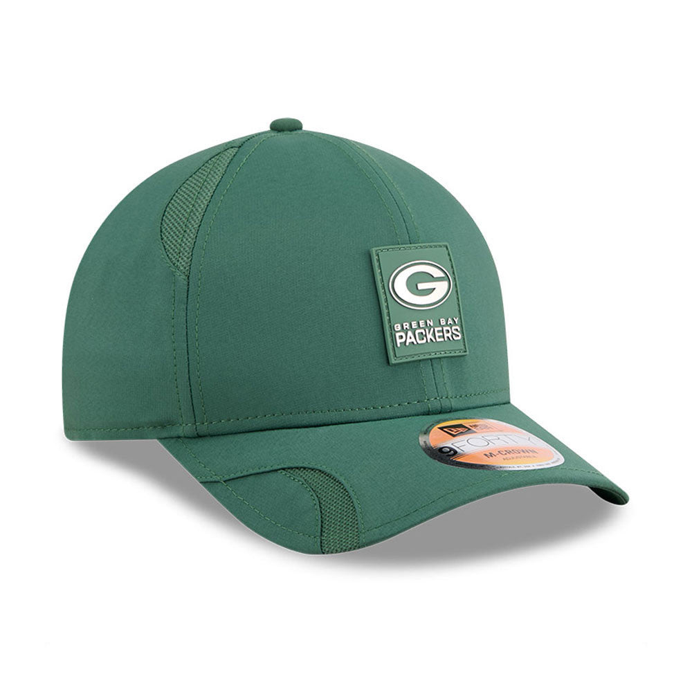 Green Bay Packers New Era 2025 Sideline 9FORTY M-Crown Adjustable Hat product image 3, provided for visual reference and