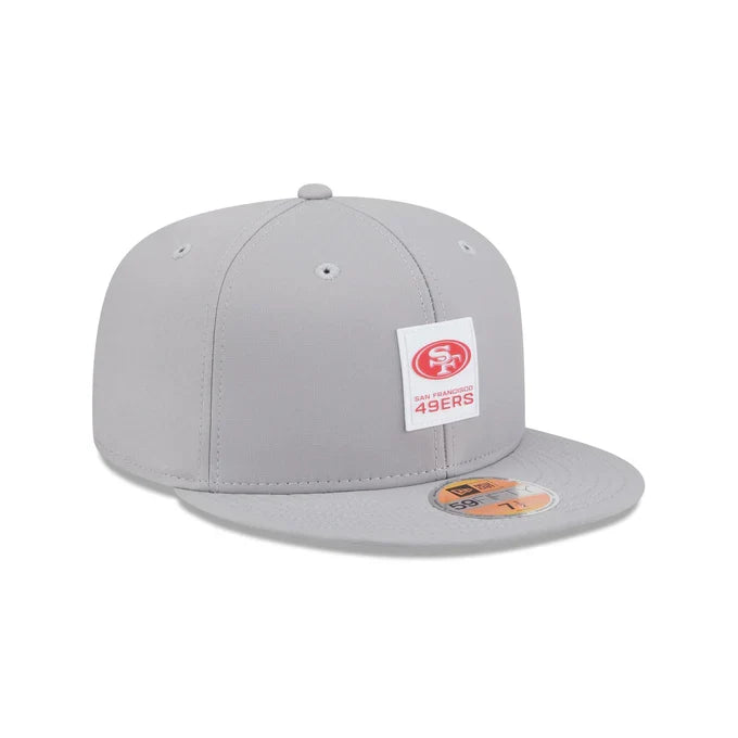 New Era San Francisco 49ERS Hot Weather ON-FIELD Sideline 59FIFTY Fitted Hat-Gray product image 1, provided for visual
