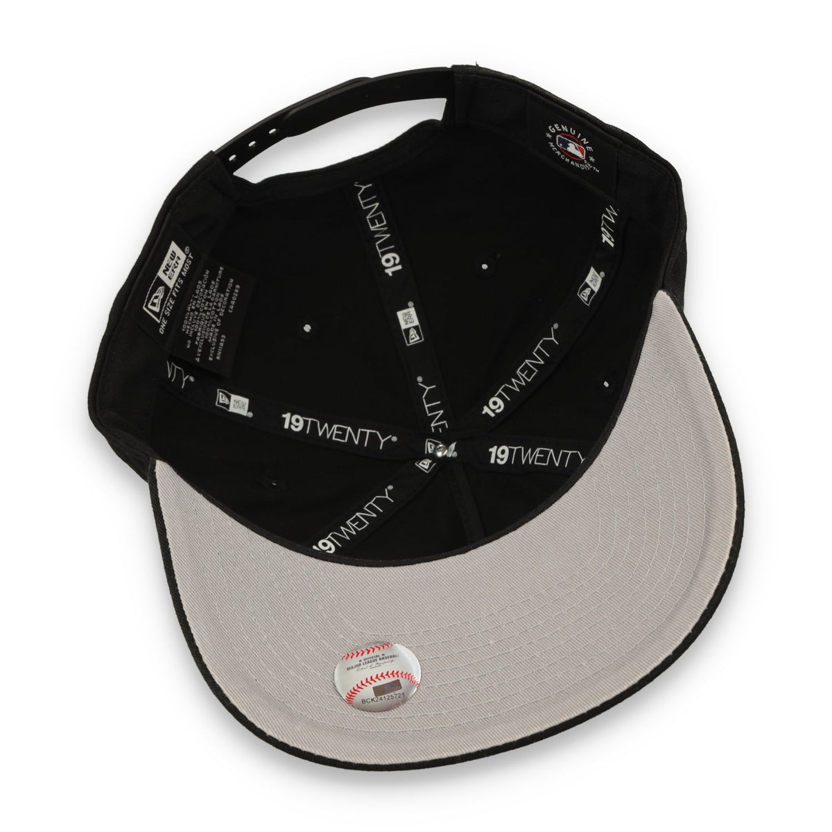 New Era San Francisco Giants 19TWENTY Pre-Curved Adjustable Snapback Hat -Black product image 7, provided for visual