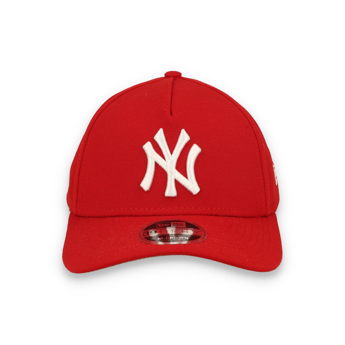 New Era New York Yankees Poly 39THIRTY M-Crown A-Frame Stretch Fit Hat-Scarlet product image 1, provided for visual