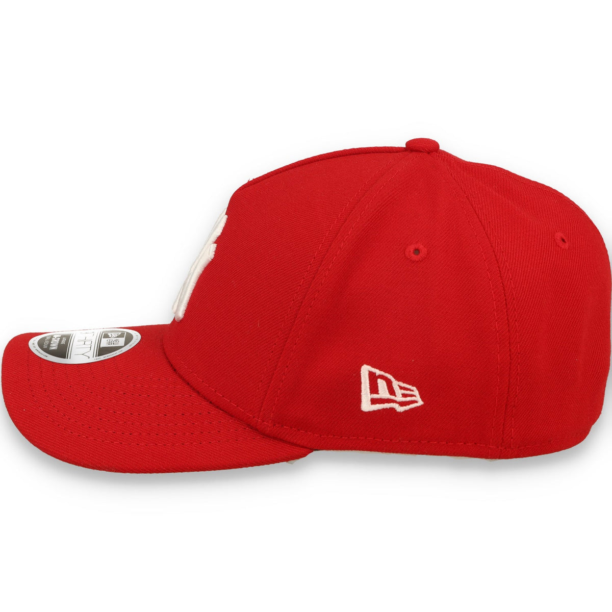 New Era New York Yankees Poly 39THIRTY M-Crown A-Frame Stretch Fit Hat-Scarlet product image 3, provided for visual