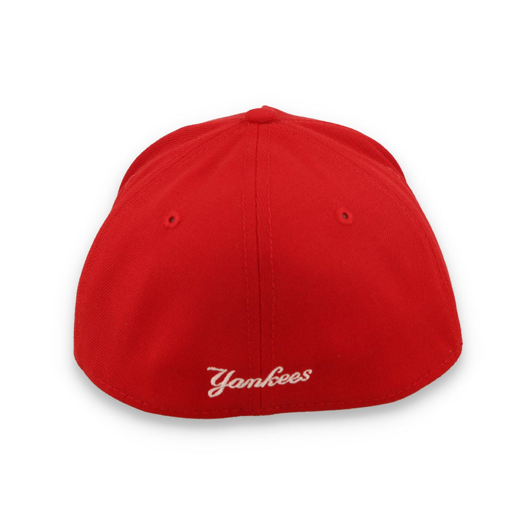 New Era New York Yankees Poly 39THIRTY M-Crown A-Frame Stretch Fit Hat-Scarlet product image 4, provided for visual