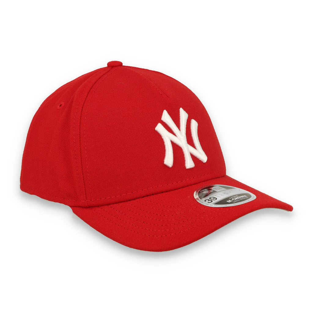 New Era New York Yankees Poly 39THIRTY M-Crown A-Frame Stretch Fit Hat-Scarlet product image 6, provided for visual