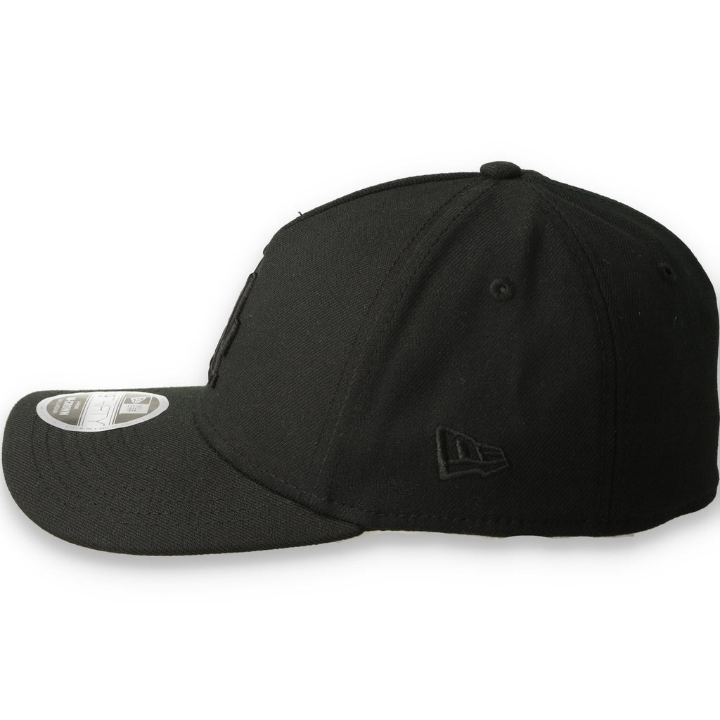 New Era Los Angeles Dodgers 39THIRTY M-Crown A-Frame Stretch Fit Hat-Black/Black product image 3, provided for visual
