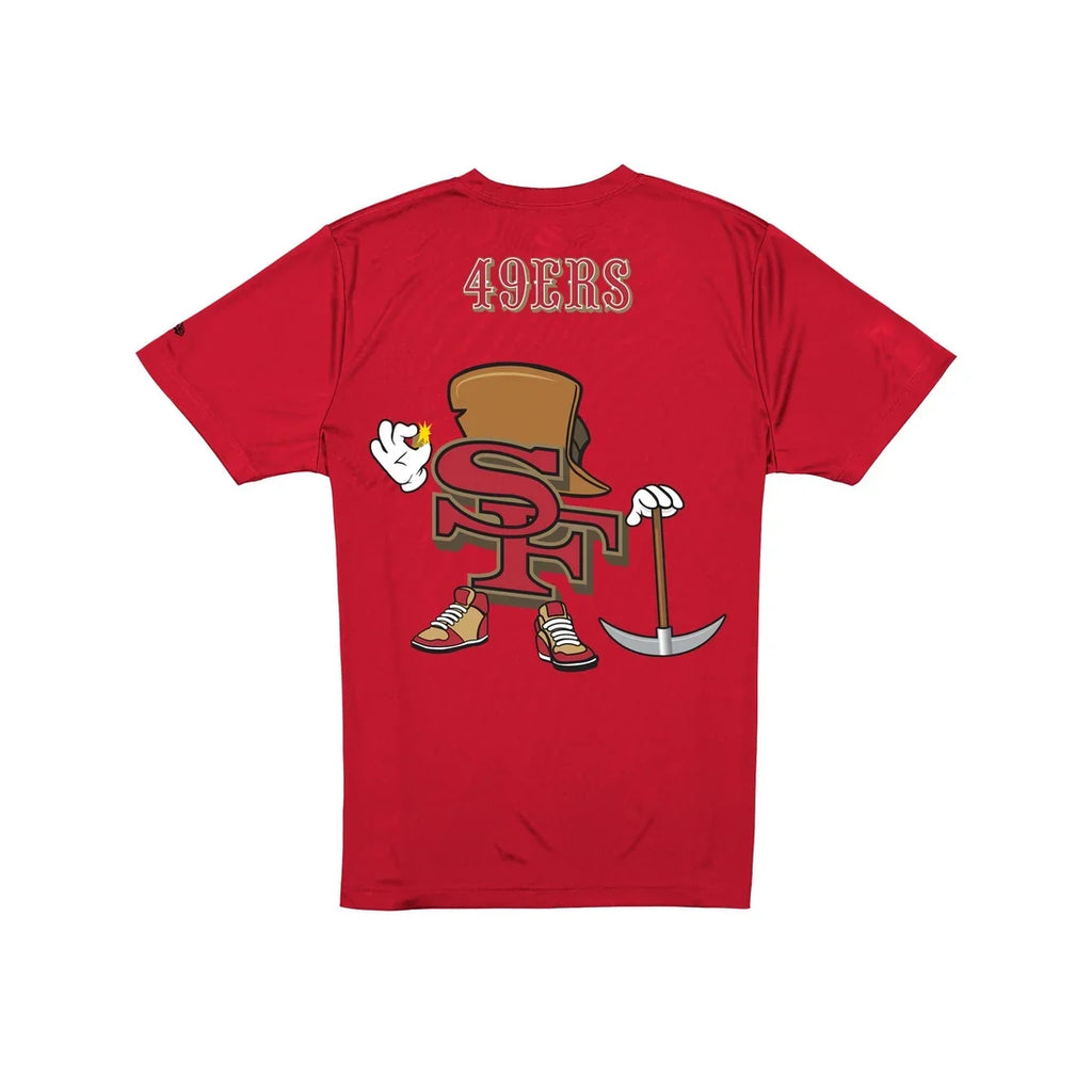 New Era Men San Francisco 49ers Cartoon Collection T-Shirt product image 2, provided for visual reference and product detail