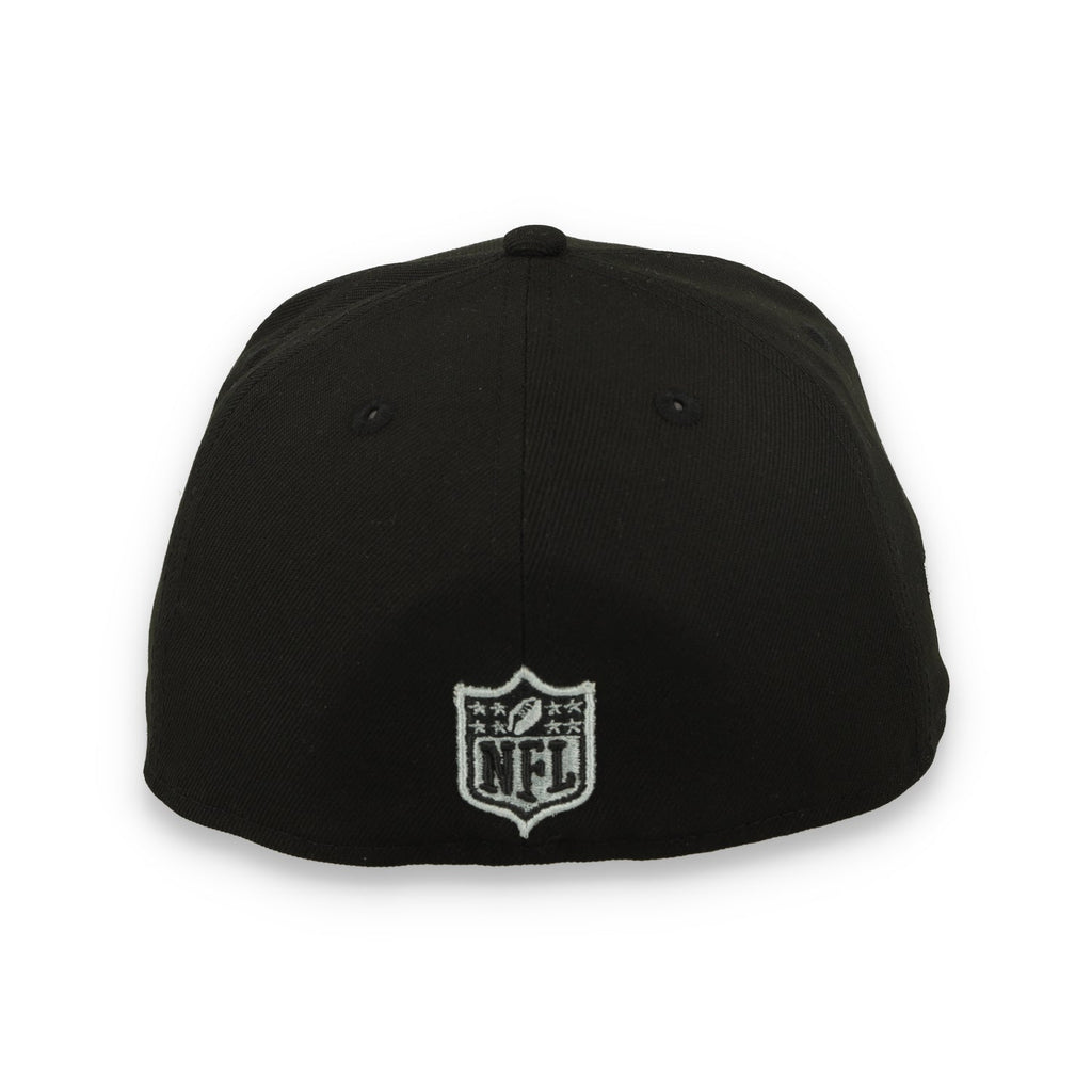 New Era Las Vegas Raiders Scripted 59FIFTY Fitted Hat-Black/Black product image 6, provided for visual reference and product