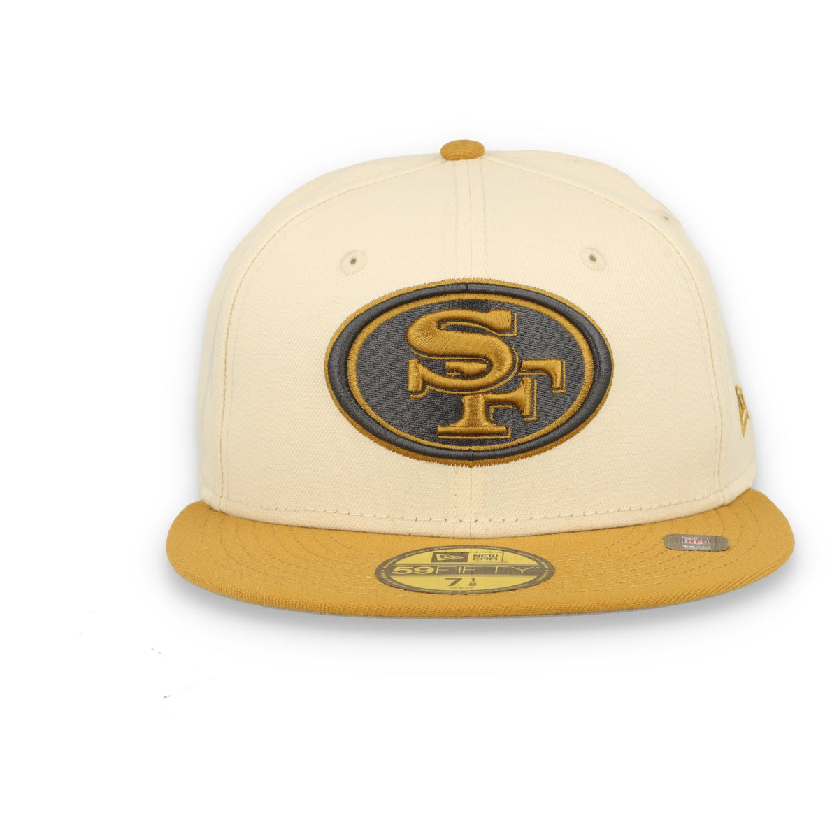 New Era San Francisco 49ers 2-Tone Color Pack 59FIFTY Fitted Hat-Tan/Bronze product image 3, provided for visual reference