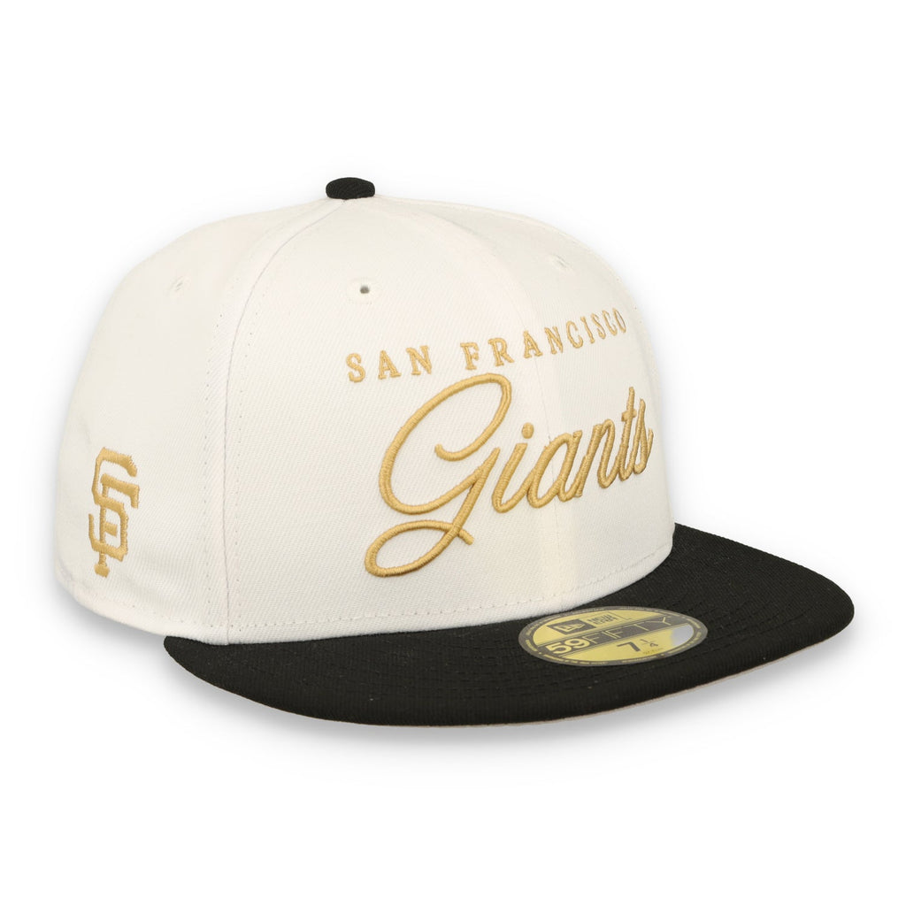 New Era San Francisco Giants Gold Scripted 59FIFTY Fitted Hat product image 1, provided for visual reference and product