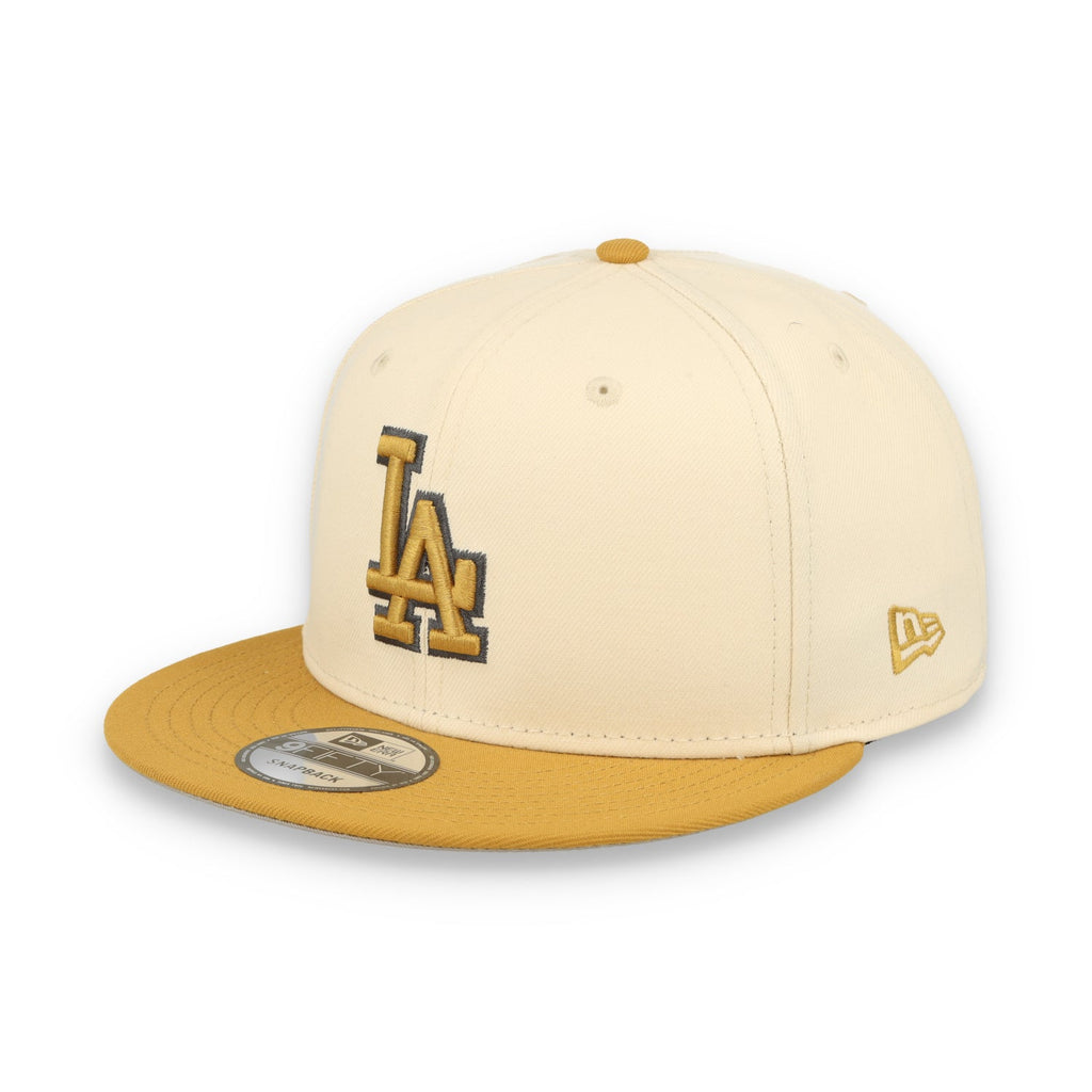 New Era Los Angeles Dodgers 2-Tone 9FIFTY Snapback Hat-Beige/Bronze product image 2, provided for visual reference and