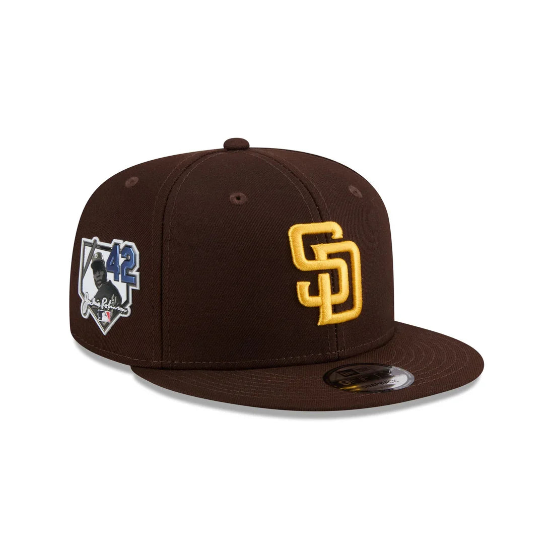 New Era San Diego Padres Jackie Robinson 2026 9FIFTY Snapback Hat- Brown product image 1, provided for visual reference and