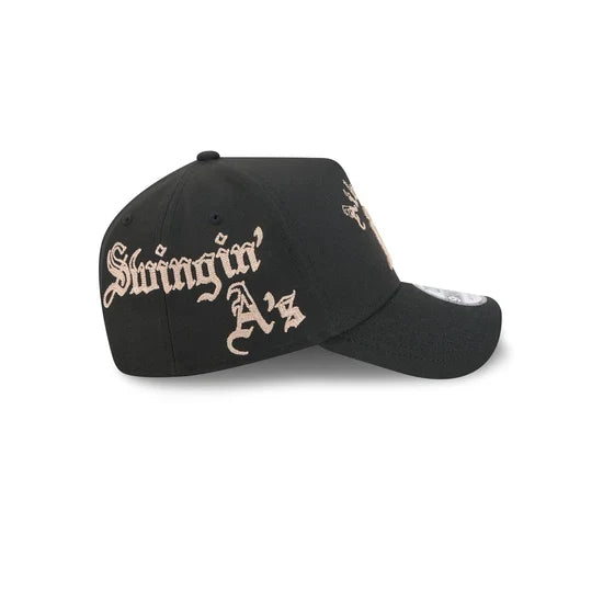 New Era Athletics Gothic Lettering 9FORTY A-Frame Snapback product image 4, provided for visual reference and product detail