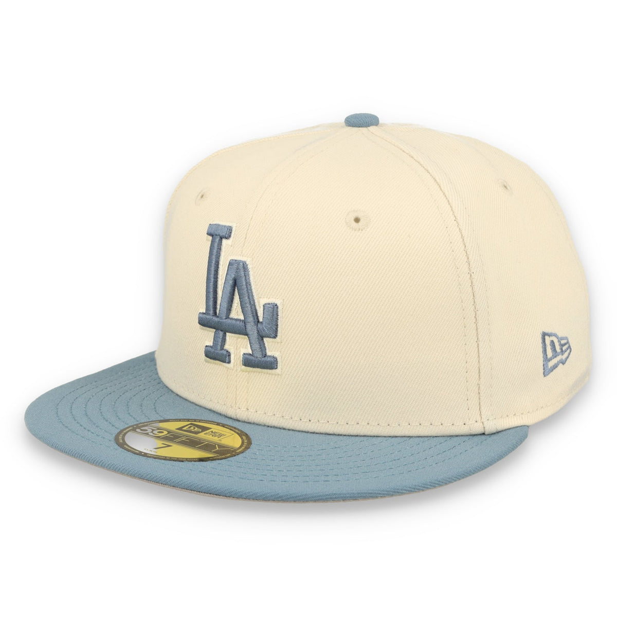 New Era Los Angeles Dodgers 2-Tone Color Pack 59FIFTY Fitted Hat - Cream/Baby Blue product image 1, provided for visual