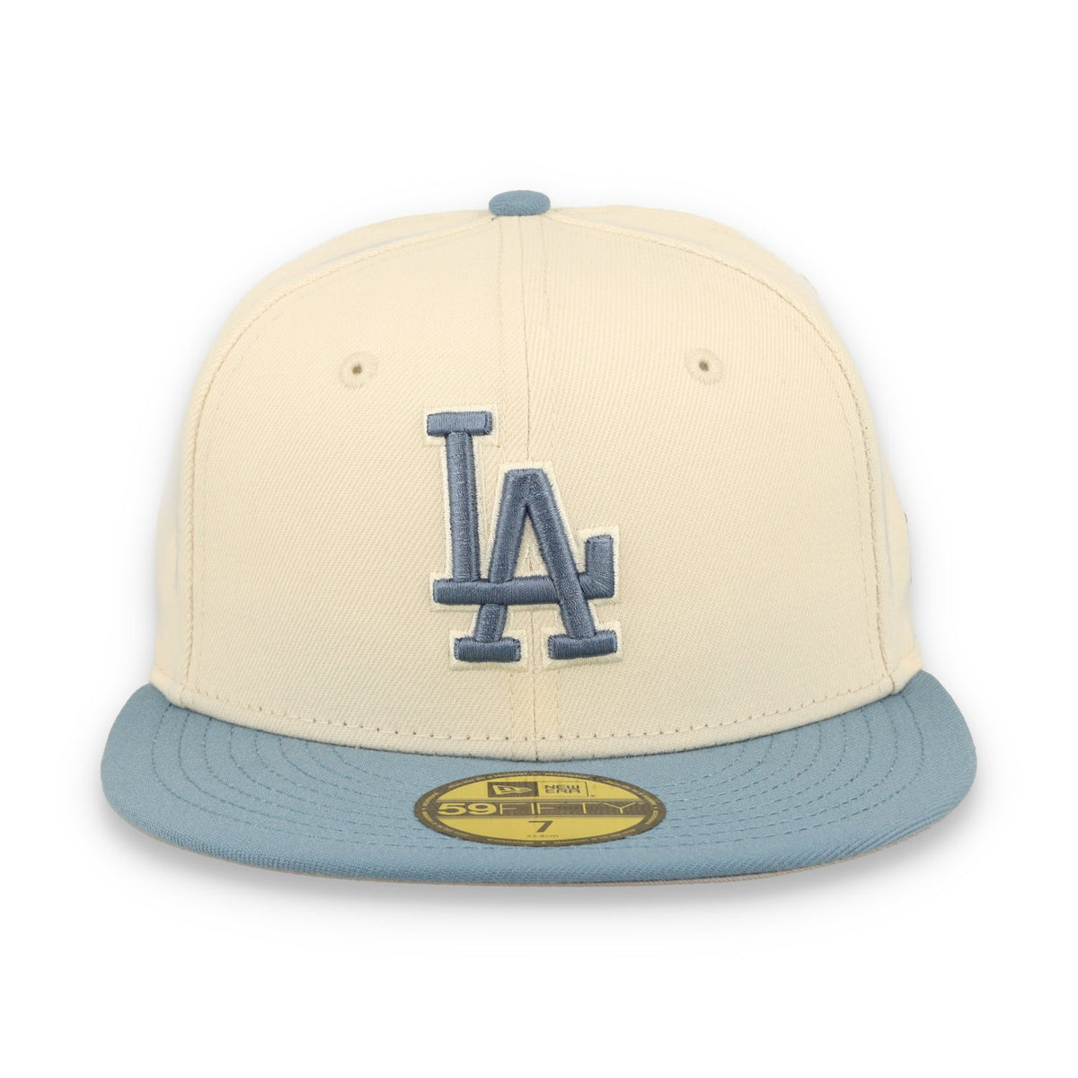 New Era Los Angeles Dodgers 2-Tone Color Pack 59FIFTY Fitted Hat - Cream/Baby Blue product image 3, provided for visual
